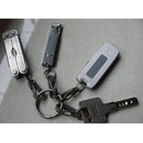 Light Key Chain Ring Key Fob with Mini Spring and EDCGEAR Buckle Clip Black