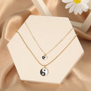 Streetwear Love Round Tai Chi Jewelry Pendant Clavicle Chain Necklace Choker
