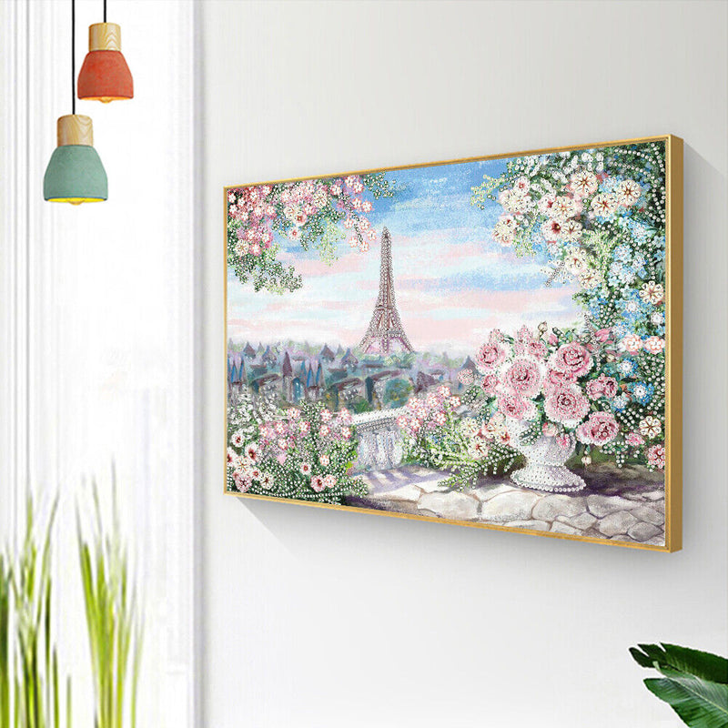 Diamond Painting Kit Tall Iron Tower 5D Partial Special Rhinestone Picture