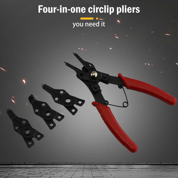 4 In 1 Circlip Plier Set Combination Snap Ring Plier Retaining Clip Pliers Q5U5