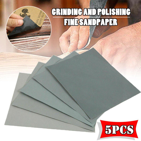 5x 2000 2500 3000 5000 7000 Mix Wet and Dry Grit Sandpaper Sheets Assorted Wood`