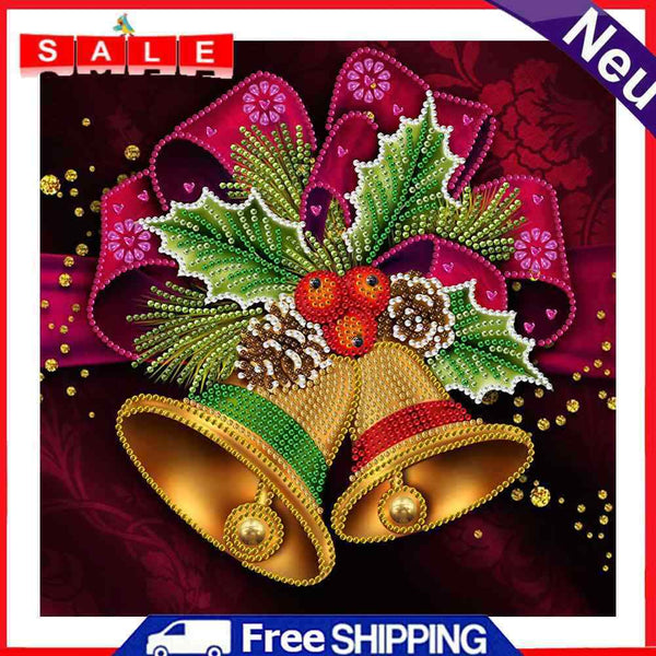 Christmas Bell Mosaic Rhinestone Picture Partial Special Drill Diamond Painting
