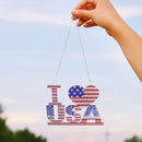 5D DIY Diamond Painting Independence Day Pendant Crystal Special Shape Drill