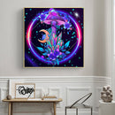 11CT Counted Full Cross Stitch DIY Colorful Mushroom Hand Painting Room Decor