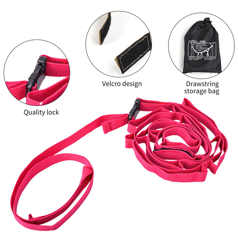 Campsite Storage Strap with 5 Hooks Hanger for Tree Outdoor (Short Rose) Newly