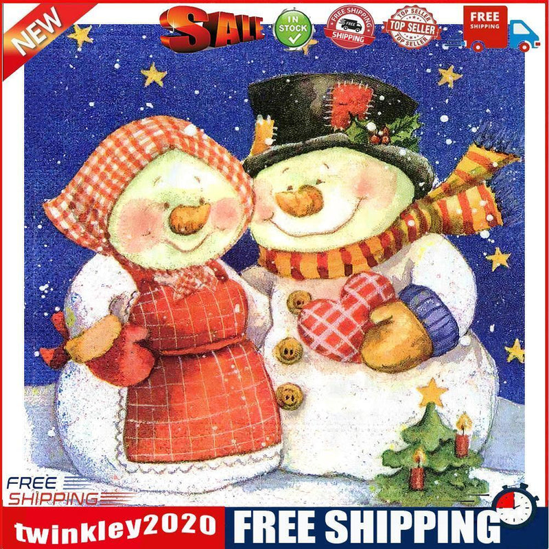 Diamond Painting 5D DIY Snowman Full Round Drill Rhinestone Picture Kit