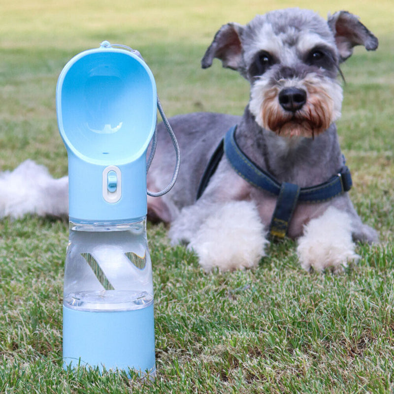 #A 4 in 1 Dog Water Bottle Plastic Outdoor Walking Cat Puppy Feeding Drinking Cu