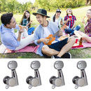 4pcs Chrome Metal Lock String Tuning Pegs String Tuners for Ukulele Guitar Bass