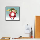 Frameless Oil Paint By Numbers Santa Claus DIY Canvas Picture Craft Kit