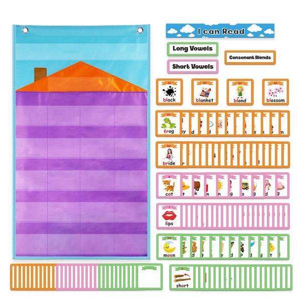 Education Readings Early Childhood Mixed Sound Insert Card Vowel Teaching Aids