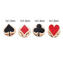 Accessories Alloy Funny Poker Shaped Collar Pins Brooches Badges Boutonniere