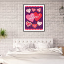 Valentine Day Mosaic Full Round Diamond Drawing Handmade Rhinestone Craft Gif