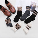 Leopard Pattern Breathable Warm Socks Mid Tube Socks Long Socks Autumn Winter