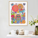 Partial Special Diamond Painting Set Large Eyes Bird Rhinestone Mosaic Picture