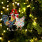 2pcs Chicken Sculpture with String Light Christmas Tree Ornaments