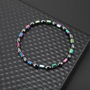 Women Therapy Health Care Hematite Round Stretch Anklet Jewelry Bracelet(1)