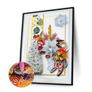 Festive Flowers 5D Part Drill Special Shaped Kit DIY Diamond Painting Ornamen