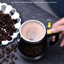 Stainless Steel Self Stirring Mug Auto Electric Coffee Mixing Cup (Black)