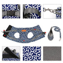 Japanese Style Pet Dog Harness Vest Outdoor Walking Leash Set (Blue S) Newly