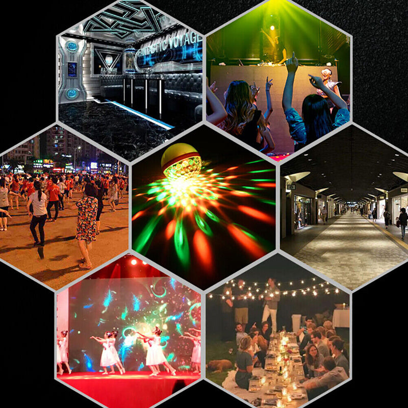 LED Colorful Magic Ball Projector Lights USB Club DJ Disco Bar Karaoke Xmas