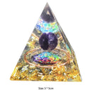 Orgone Pyramid Crystal Amethyst Peridot Healing Stone Energy Generator (C) Newly