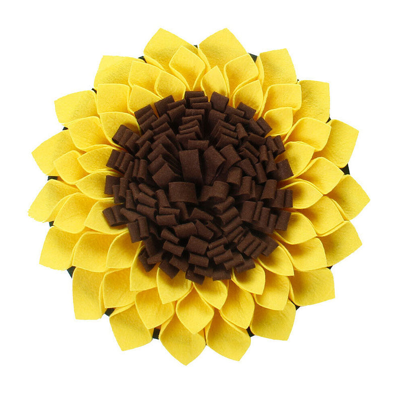 Puppy Sunflower Matte Dog Slow Feeding Bowl Food Dispenser Linden