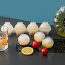 Plastic Round Ice Cube Makers Tray 4 Grid Whiskey Ice Ball Mold Kitchen Tools
