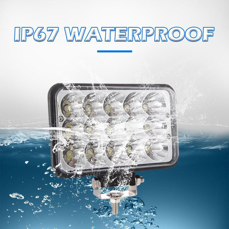 150W 4x6 LED Offroad Headlight Hi/Low Sealed Beam Light for Wrangler Truck Newly