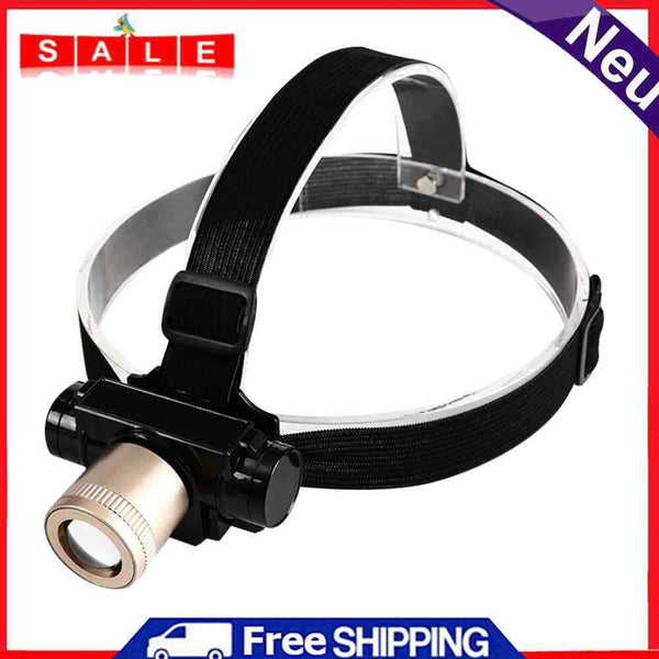 5W 500LM LED Headlamp Zoomable Headlight Torch with Battery for Outdoor Camping