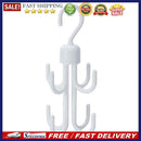 Wardrobe Bag Tie Scarf Holder Storage Rack Double Layer Rotatable Hanger Hooks