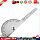 180 Degree Stainless Steel Protractor Angle Finder Rotary Measuring Ruler Newly