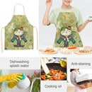 Kitchen Linen Apron Dress up Cat Print Home Restaurant Cooking Baking Bibs