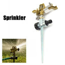 Water Sprinkler Garden Lawn Impulse Metal Spike Grass Hose 360 Degrees K1F9
