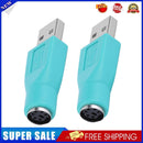 2pcs PS/2 Female to USB Male Adapters Converters for PC Keyboard Mouse Mice