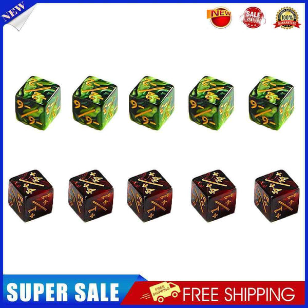 #A 10pcs Acrylic Dices 6 Side Counting Token Dice Positive Negative Table Game P