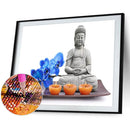 DIY Diamond Painting Kits Full Round Drill Flower Buddha Crafts Home Decorati
