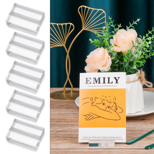 Display Stand Acrylic Sign Holder Table Numbers Holder Clamps Stand Place Card