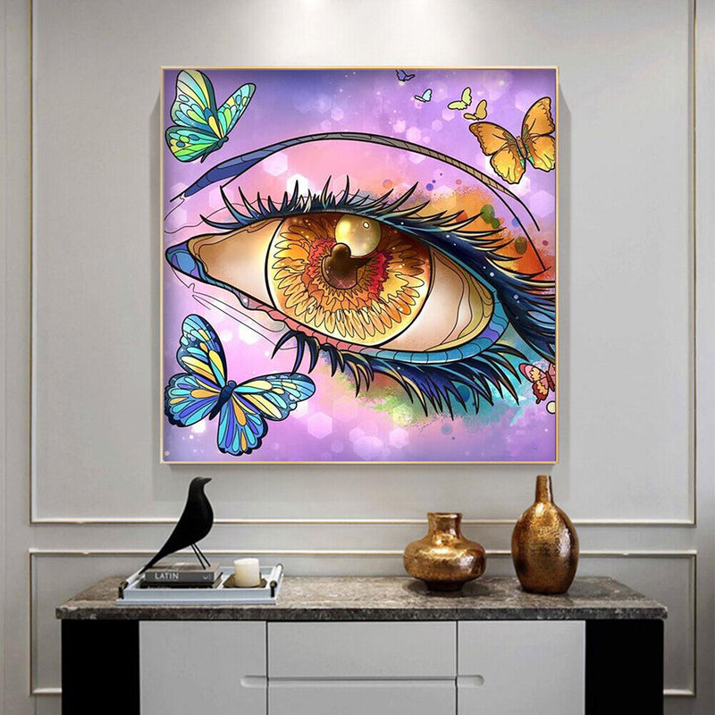 DIY Diamond Painting Full Round Drill Butterfly Eye Picture of Rhinestone