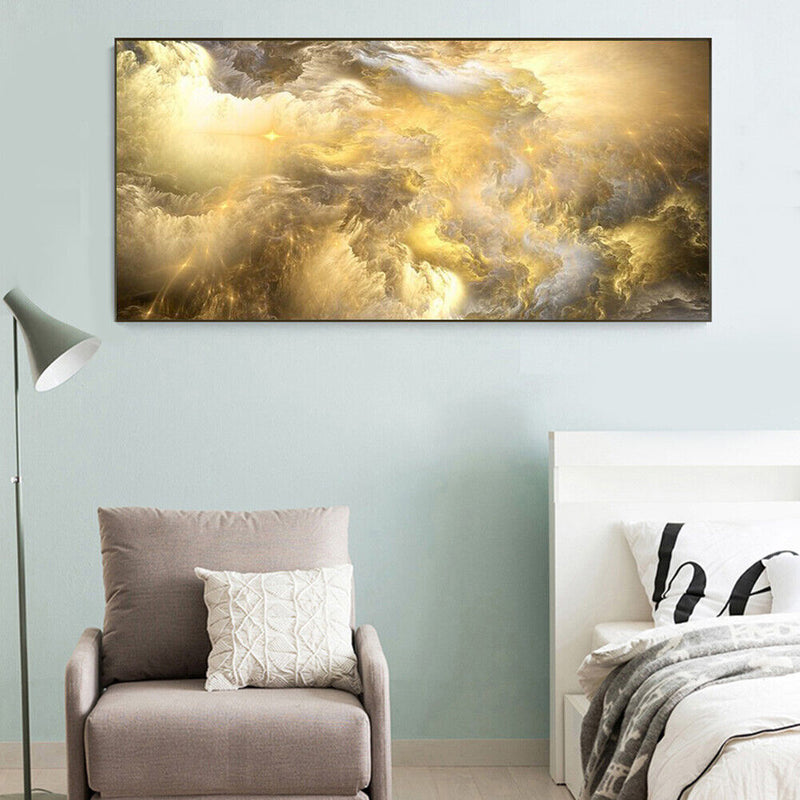 Frameless Colorful Cloud Oil Paint By Numbers DIY Handmade Drawing On Canvas Kit