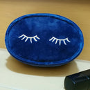 Simple Embroidered Makeup Pouch Finishing Bag Storage Case Velvet Cosmetic Bag