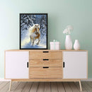 Horse Running In Snow Diamond Painting Kits Full Round Drill Home Wall Decor