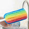 Detachable Rainbow Water Bottle Cup Mug Glass Washing Brush Cleaning Sponge C8L6