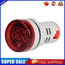 2pcs AC Round LED Digital Display Voltage Meter Ampermeter Monitor (Red)