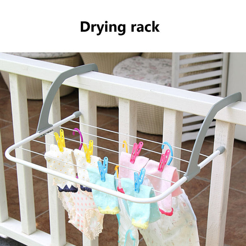 Clothes Drying Rack Folding Towel Indoor Outdoor Balcony Socks Hanging Hold