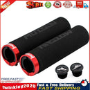 MOTSUV Bike Handlebar Cover Grips Bicycle Locking Handle Grip (Black+Red) Newly
