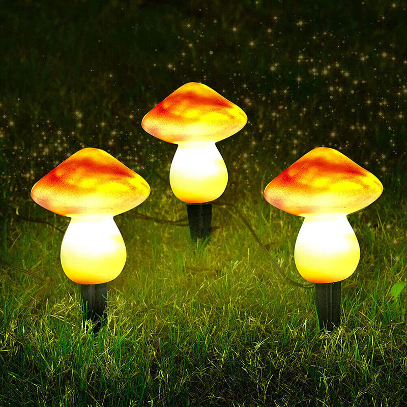 LED Luminous Mushroom Solar Lights Outdoor Garden Waterproof Lawn Stakes Lamps