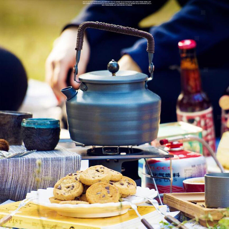 Tragbare Outdoor Aluminium Wasserkocher Tee Kaffee Topf Camping Wandern