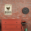 Tin Plates Wall Art Signs Retro Painting Fresh Eggs Letter Metal Poster for Bar