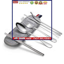 Utensils Cutlery Set, Stainless Steel Silverware, Portable for Camping Picnic