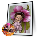 5D DIY Diamond Painting Kits Full Round Drill Purple Girl Mosaic Picture Wa